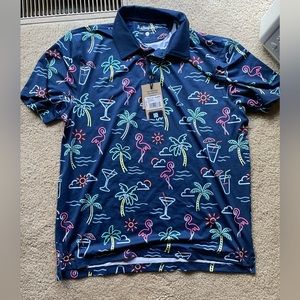 Chubbies neon lights polo MEN’s L active golf